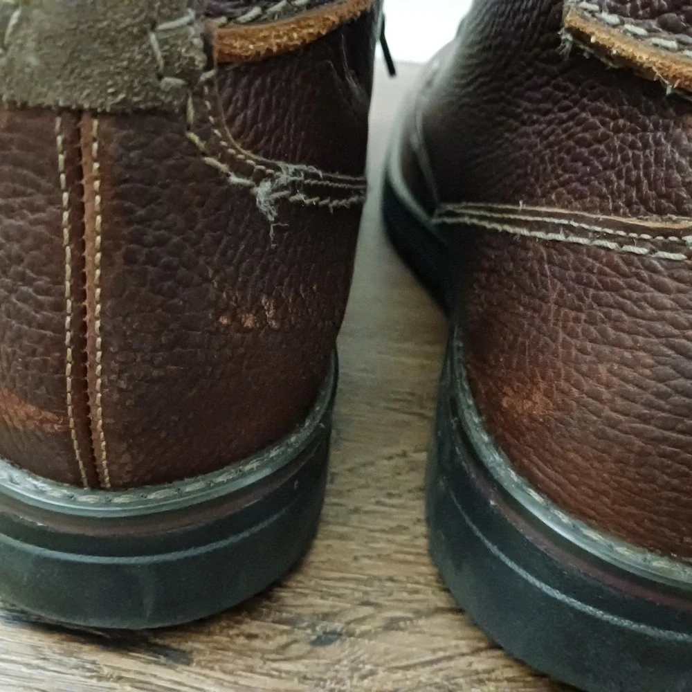 Clarks Morris Peak Waterproof Chukka Boots Mens 13 Brown Tumbled Leather Lace Up